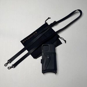 Bandolier Midnight Black Leather iPhone 13 Pro Max Case
